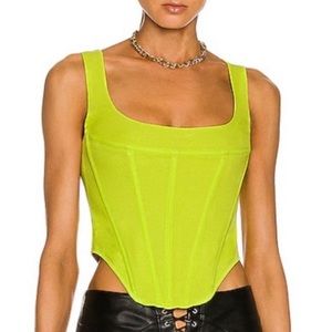 💚🪲Miaou Campbell Corset Top Lime Size L🪲💚
